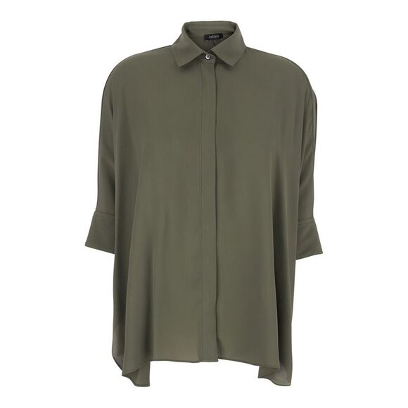 Plain Women Double Georgette Shirt